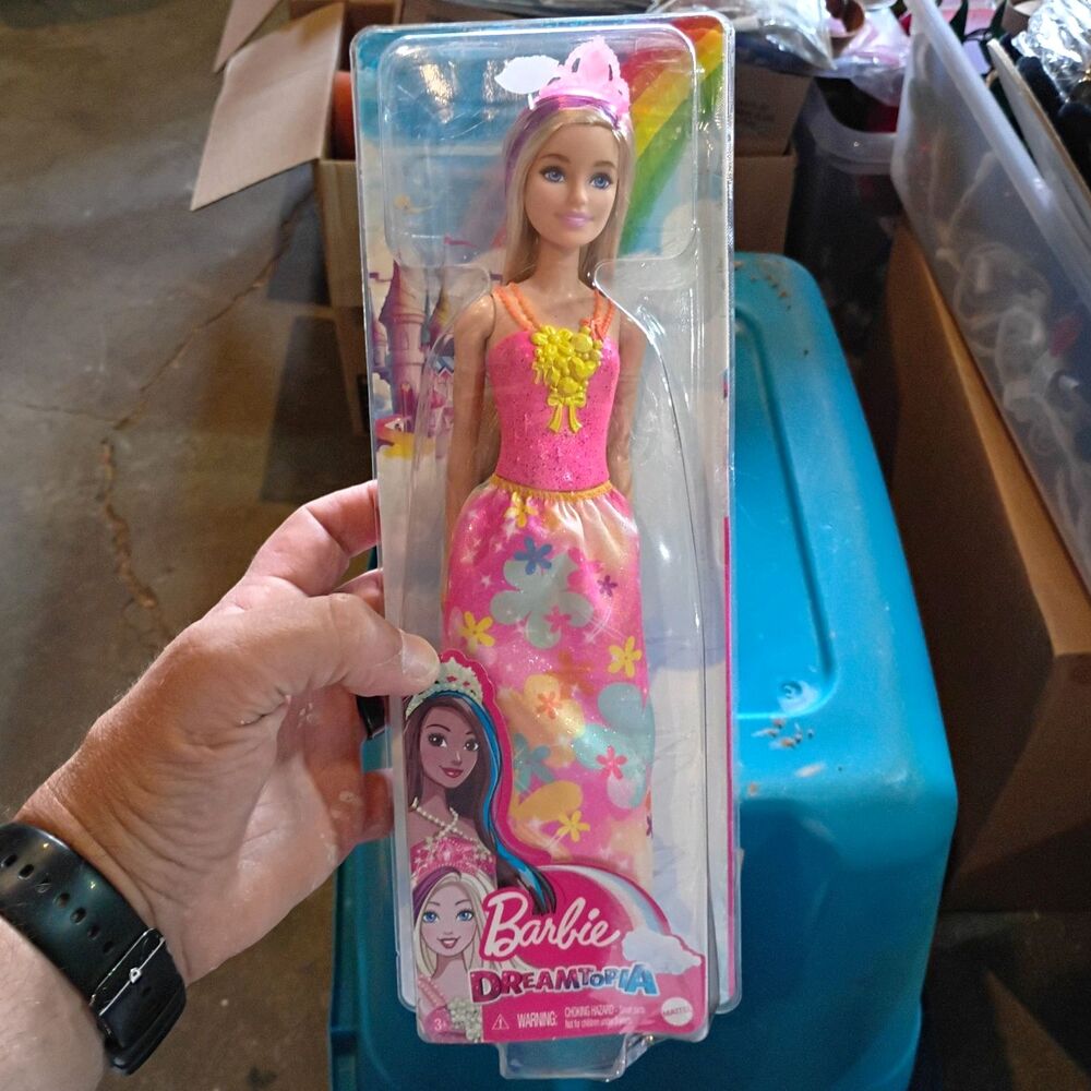 Barbie Dreamtopia Fashion Doll 11.5in Blonde Straight Hair Pink Floral Dress